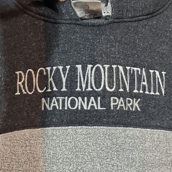 Ragwear Hoodie Mens Large Gray Rocky Mountain National Park Drawstring Pullover - Picture 8 of 10